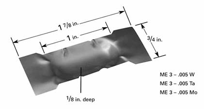 Micro-Electronics evaporation source ME3, 0.005 inch/0.127mm