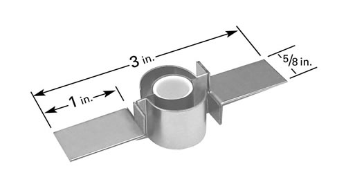 Abgeschirmte Tiegelheizung CH-10 für Tiegel C1 und C9, 76 mm L x 16 mm B