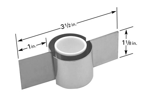 Shielded crucible heater CH-13 for crucible C5, 89mm L x 29mm W, vertical leads, Tungsten