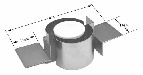 Abgeschirmte Tiegelheizung CH-14 für Tiegel C6, 127 mm L x 41 mm B