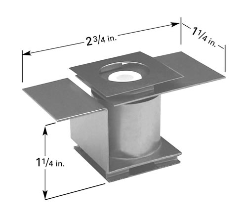 Shielded crucible heater CH-7 for crucible C7, 70mm L x 32mm W x 32mm H