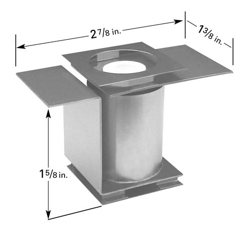 Shielded crucible heater CH-8 for crucible C8, 73mm L x 35mm W x 41mm H, Tungsten