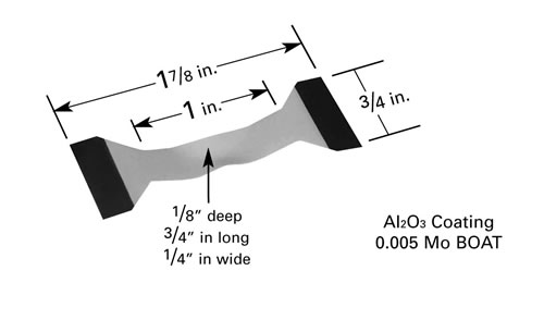 Aluminiumoxid beschichtete Molybdän Micro-Electronics Verdampfungsquelle ME9 