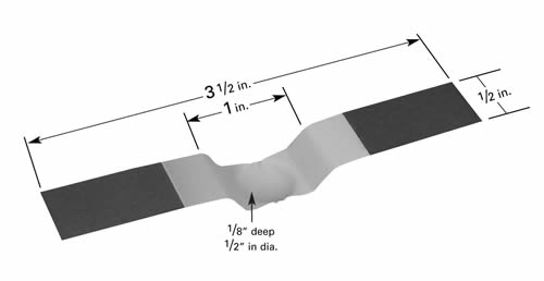 Aluminiumoxid beschichtetes Verdampfungsschiffchen S2B, gesenktes Mittelteil mit 3 mm Vertiefung, 89 mm L x 12,7 mm B