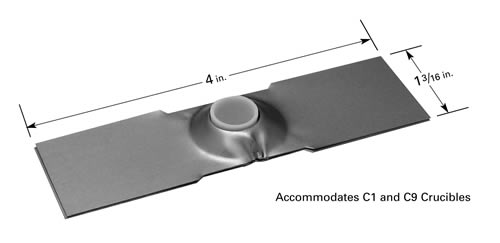 Tungsten crucible heater strip for C1 and C9 crucible, 102mm L x 30mm W 