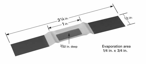 Alumina coated evaporation boat with 2.4mm deep through, 83x12.7mm