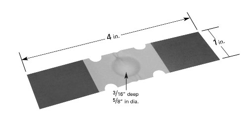 Alumina coated evaporation boat S8C with Ø16x4.8mm dimple, 102mm L x 25.4mm W