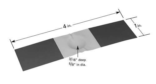 Alumina coated evaporation boat S9C with Ø16x4.8mm dimple, 102mm L x 25.4mm W