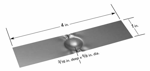 Evaporation boat S9C with Ø16x4.8mm dimple, 102mm L x 25.4mm W 