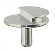 Low profile Zeiss pin stub Ø12.7 diameter with 90°, short pin, aluminium