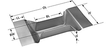 EM Sample coating Supplies: Folded evaporation boats