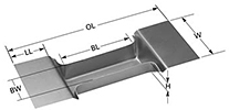 Gefaltetes Verdampferschiffchen Type FB10, 36 x 32 mm, 2 cm3